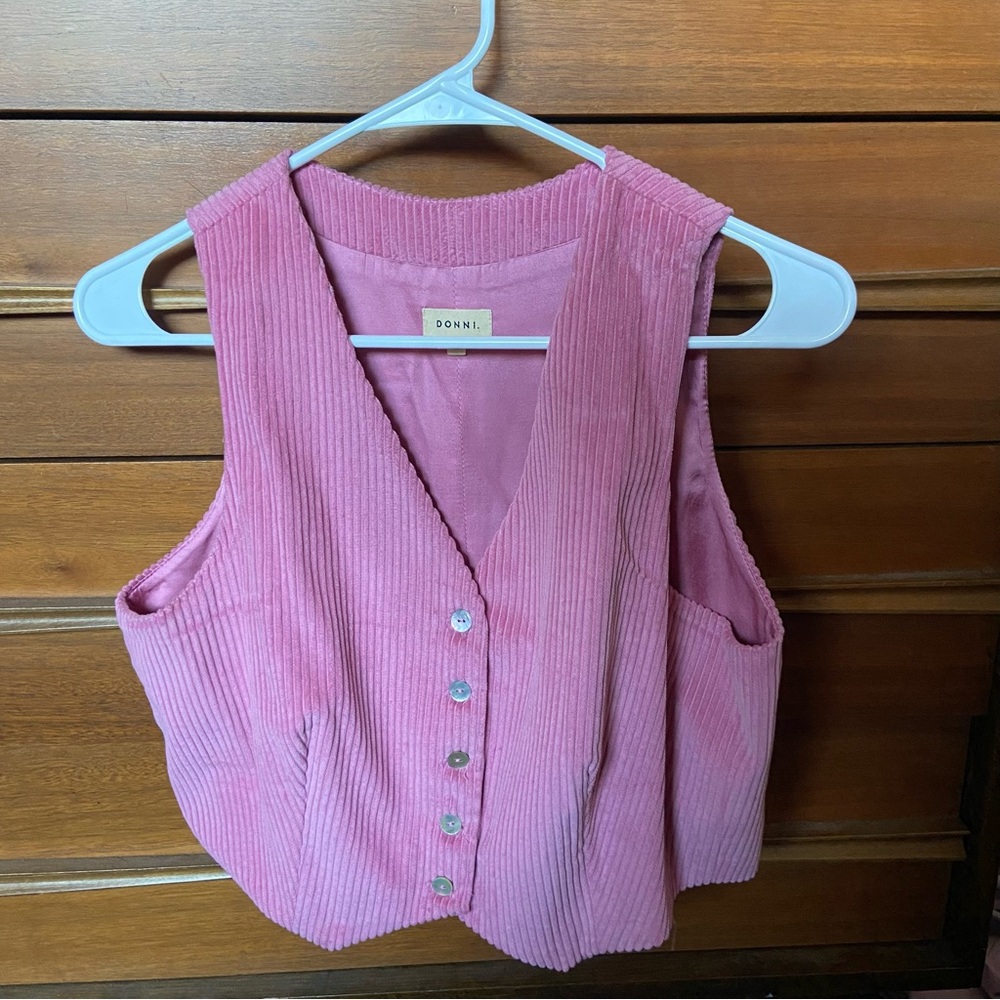 SOLD donni cord cropped vest